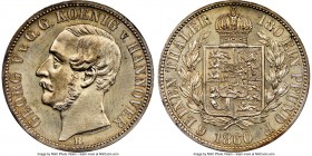 Pair of Certified Assorted silver Minors NGC, 1) German States: Hannover. Georg V 1/6 Taler 1860-B - MS64, Hannover mint, KM238 2) Portugal: Maria I 4...