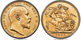 Edward VII gold Specimen Sovereign 1908-C SP65 PCGS, Ottawa mint, KM14. Stunning, the extremely rare first year of the Canadian Sovereign series struc...