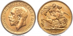 George V gold Specimen Sovereign 1911-C SP67 PCGS, Ottawa mint, KM20. An immaculate representative of this first specimen date, its production quality...