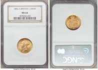 Victoria gold 1/2 Sovereign 1856 MS64 NGC, KM735.1, S-3859. An absolutely gorgeous Half Sovereign, its brightness immediately captivating; somewhere b...