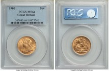 Victoria gold Sovereign 1900 MS64 PCGS, KM785, S-3874. Practically a gem, an exceptionally sleek offering with a specimen-like appearance and perfect ...