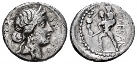 Julio César. Denario. 47-46 a.C. Galia. (Ffc-10). (Craw-458/1). (Cal-644). Anv.: Cabeza diademada de Venus a derecha. Rev.: Aeneas llevando en brazos ...