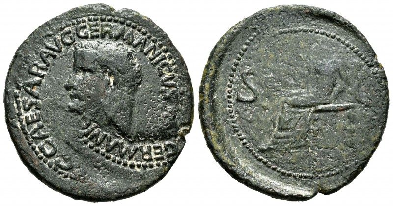 Calígula. As. 37-41 d.C. Roma. (Ric-38). (C-27). Anv.: C CAESAR AVG GERMANICVS ....