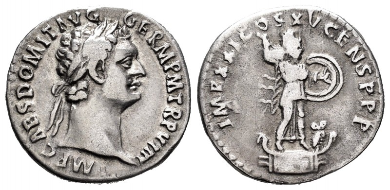 Domiciano. Denario. 90 d.C. Roma. (Spink-2734). (Ric-147). (Ch-261). Rev.: IMP X...