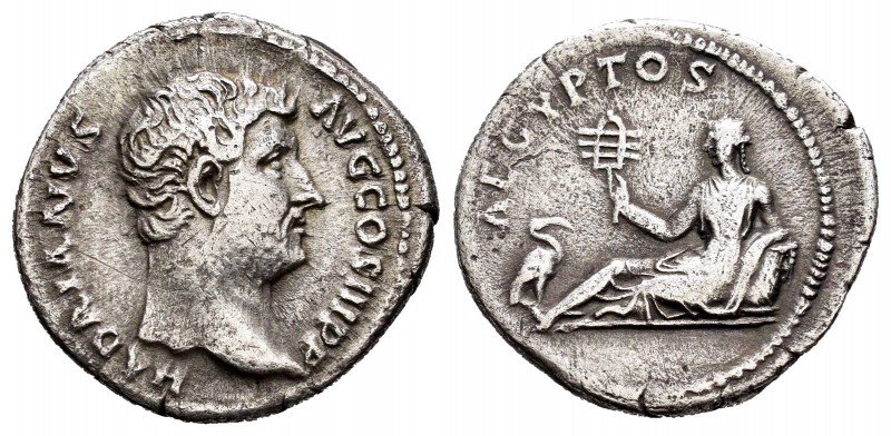Adriano. Denario. 136 d.C. Roma. (Spink-3456). (Ric-297). Rev.: AEGYPTOS. Egipto...