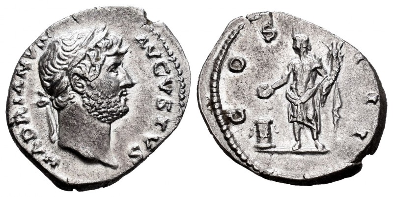 Adriano. Denario. 125-128 d.C. Roma. (Ric-173). Rev.: Genio de pie a izquierda c...