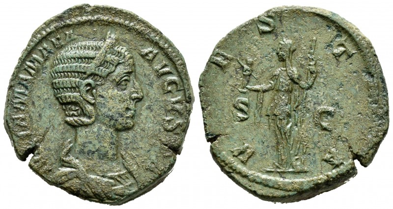 Julia Mamea. Sestercio. 226 d.C. Roma. (Ric-710). (Ch-88). Ae. 23,43 g. MBC+. Es...
