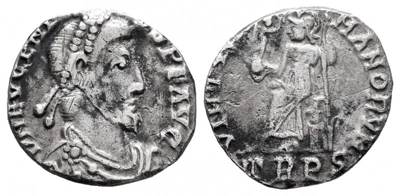 Eugenio. Silicua. 392-394 d.C. Treveri. (Ric-16d). Ag. 1,61 g. BC+. Est...150,00...