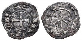 Reino de Castilla y León. Alfonso VI. Óbolo. Toledo. (Bautista-4). Ve. 0,55 g. Muy escasa. MBC-. Est...200,00. // ENGLISH: Kingdom of Castille and Leo...