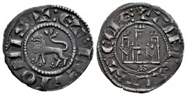 Reino de Castilla y León. Alfonso X (1252-1284). Pepión. Burgos. (Bautista-346). Ve. 1,10 g. Con B bajo el castillo. MBC+. Est...40,00. // ENGLISH: Ki...