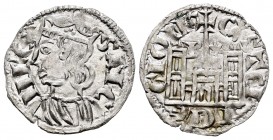 Reino de Castilla y León. Sancho IV (1284-1295). Cornado. Burgos. (Bautista-427 variante). Anv.: 3 puntos en corona y estrella encima. Rev.: B y estre...