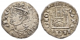 Reino de Castilla y León. Alfonso XI (1312-1350). Cornado. Murcia. (Bautista-476.1). Ve. 0,69 g. M en la puerta y roeles radiados sobre las torres del...