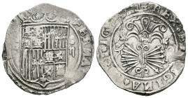 Fernando e Isabel (1474-1504). 2 reales. Granada. R. (Cal 2019-498). Ag. 6,68 g. Ensayador R en reverso. Vanos. Escasa. MBC. Est...65,00. // ENGLISH: ...