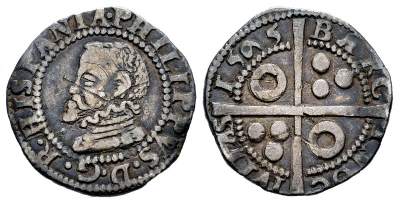 Felipe II (1556-1598). 1/2 croat. 1595. Barcelona. (Cal 2008-697). (Cal 2019-110...