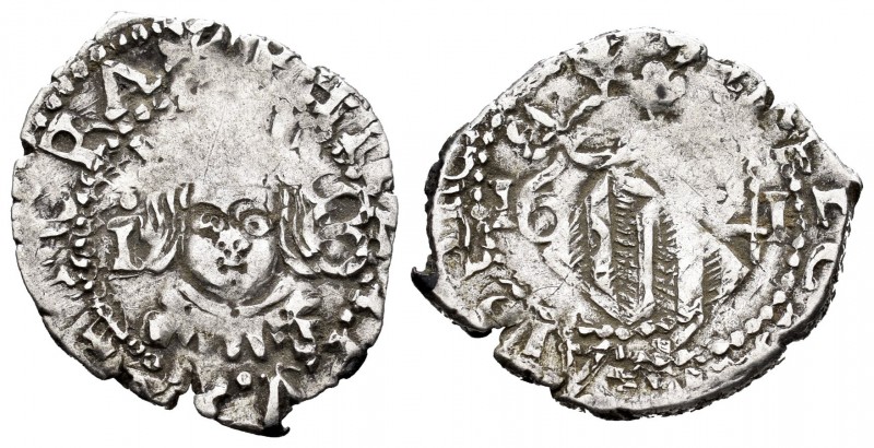 Felipe IV (1621-1665). Dieciocheno. 1641. Valencia. (Cal 2008-1105). Ag. 1,96 g....