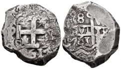 Carlos III (1759-1788). 8 reales. 1761. Potosí. V. (Cal 2008-948). (Cal 2019-1137). Ag. 26,95 g. Doble fecha. MBC. Est...170,00. // ENGLISH: Charles I...