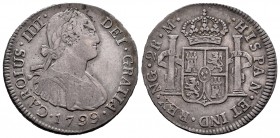 Carlos IV (1788-1808). 2 reales. 1799. Guatemala. M. (Cal 2019-557). Ag. 6,59 g. Escasa. MBC-/MBC. Est...120,00. // ENGLISH: Charles IV (1788-1808). 2...