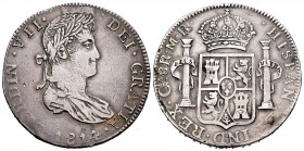 Fernando VII (1808-1833). 8 reales. 1814. Guadalajara. MR. (Cal 2008-438). (Cal 2019-1206). Ag. 26,77 g. Escasa. MBC. Est...200,00. // ENGLISH: Ferdin...