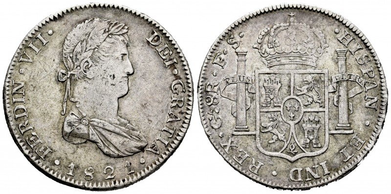 Fernando VII (1808-1833). 8 reales. 1821. Guadalajara. FS. (Cal 2008-445). (Cal ...
