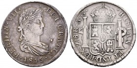Fernando VII (1808-1833). 8 reales. 1819. Zacatecas. AG. (Cal 2008-690). (Cal 2019-1459 similar). Ag. 26,41 g. MBC. Est...150,00. // ENGLISH: Ferdinan...