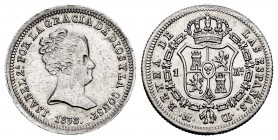 Isabel II (1833-1868). 1 real. 1838. Madrid. CL. (Cal 2008-409). (Cal 2019-292). Ag. 1,45 g. EBC-. Est...75,00. // ENGLISH: Elizabeth II (1833-1868). ...