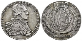 Alemania. Saxony-Albertine. Friedrich August III. 1 thaler. 1805. SGH. (Km-1036). (Dav-851). Ae. 27,96 g. Escasa . MBC+. Est...180,00. // ENGLISH: Ger...