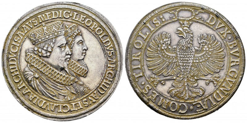 Austria. Leopold V. Doble taler. (1626). Hall. (Km-639). (Dav-3331). Anv.: Busto...