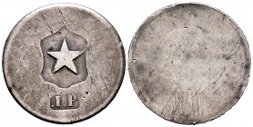 Chile. 1 peso. (1859). Copiapo. (Km-2.1). Ag. 22,06 g. Emitido durante un intento de golpe de estado por Pedro León Gallo. Escasa. MBC. Est...250,00. ...