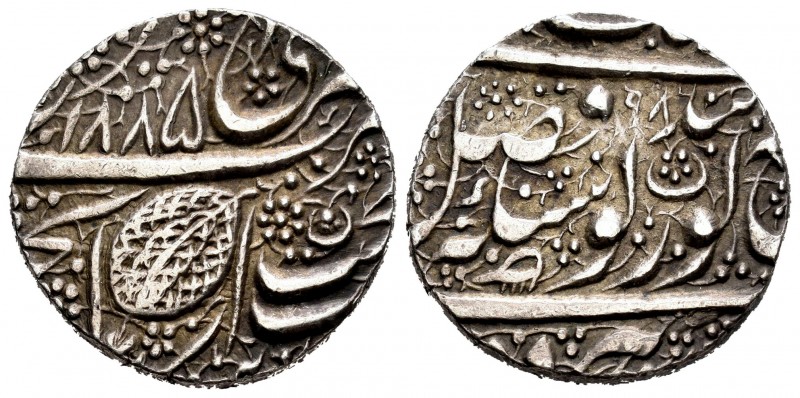 India. Imperio Sikh. Rupia. 1884. Kashmir. (Km-46). Ag. 11,09 g. MBC+. Est...70,...