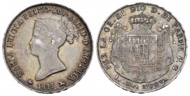 Italia. Ducado de Parma. Maria Luigia. 1 lira. 1815. (Km-C28). (Pagani-9). (Mont-119). Ag. 4,94 g. Atractivo tono. EBC-. Est...125,00. // ENGLISH: Ita...