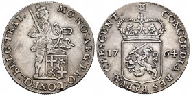 Países Bajos. 1/2 ducado. 1764. Utrecht. (Km-116). Ag. 13,98 g. MBC+. Est...120,00. // ENGLISH: Low Countries. 1/2 ducado. 1764. Utrecht. (Km-116). Ag...