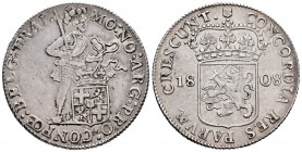 Países Bajos. Luis Napoleón. 1 rijksdaalder. 1808. Utrecht. (Delmonte-982). (Dav-1107). (Km-25). Ag. 27,78 g. Escasa. EBC-. Est...150,00. // ENGLISH: ...