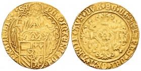 Países Bajos. Felipe el Hermoso. Florín de San Felipe. (1482-1506). Dordrecht. (Gelder/Hoc-115 - 6b variante). (Del-756). Au. 3,25 g. Rara. MBC. Est.....
