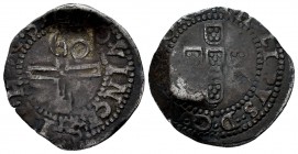 Portugal. Joao IV. Resello de 60 reis sobre un 1/2 tostao de Felipe III (Felipe IV de España). (Gomes-113.11). Ag. 3,16 g. MBC. Est...150,00. // ENGLI...