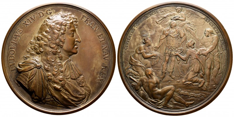 Francia. Louis XIV. Medalla. 1667. (Tresor-XI/6). Ae. 318,00 g. Captura de Tourn...