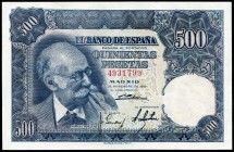 500 pesetas. 1951. Madrid. (Ed 2017-460). 15 de noviembre, Mariano Benlliure. Sin serie. Leve doblez central. EBC+. Est...100,00. // ENGLISH: 500 pese...
