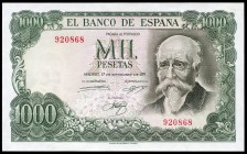 1000 pesetas. 1971. Madrid. (Ed 2017-474). 17 de septiembre, José Echegaray. Sin serie. SC. Est...40,00. // ENGLISH: 1000 pesetas. 1971. Madrid. (Ed 2...