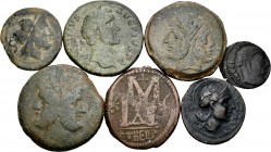 Lote de 7 bronces, 6 romanos y 1 bizantino. A EXAMINAR. BC/MBC-. Est...200,00. // ENGLISH: Lote de 7 bronces, 6 romanos y 1 bizantino. A EXAMINAR. F/A...