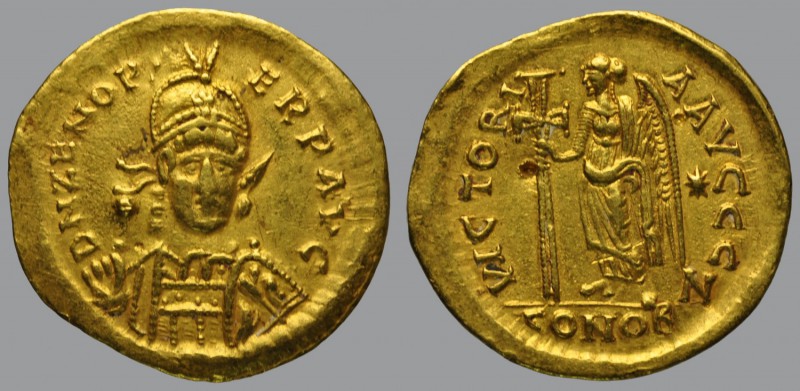 Zeno (474-491), Solidus, Constantinople, 4,40 g Au, 20 mm, D N ZENO P-ERP AVG, p...