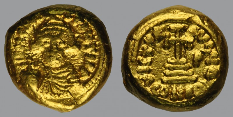 Solidus, Carthage, 4,37 g Au, 9 mm, D N CONI-TANTIN P, draped and crowned facing...