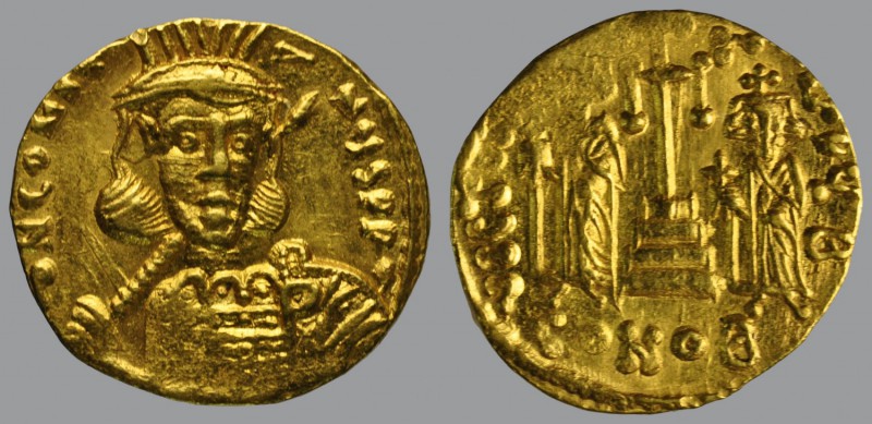 Solidus, Constantinople, 4,41 g Au, 19 mm, δ N CONτ-I-NЧS P, helmeted and cuiras...