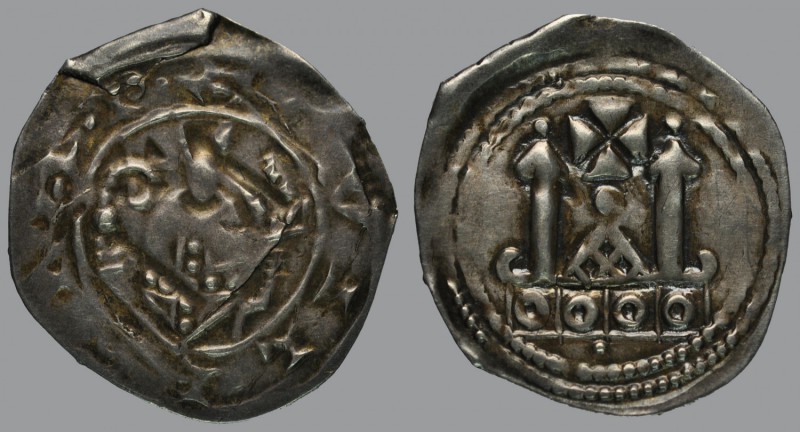 Pellegrino II (1195-1204), denar, patriarch en face with sceptre and book with l...