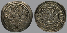 Denar, patriarch en face with sceptre and book/eagle r., 0,99 g Ag, 21 mm, Bernardi 12 (R5)

VERY FINE.