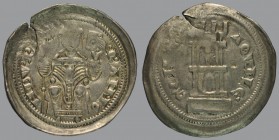 Raimondo della Torre (1273-1298), denar, patriarch en face with sceptre and book/tower, 1,03 g Ag, 20 mm, Bernardi 27 (R)

Flan crack, otherwise GOO...