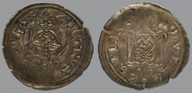 Pietro Gera (1299-1301), denar, patriarch en face with sceptre and book/eagle with shield, 0,97 g Ag, 20 mm, Bernardi 33 (R3)

Areas of striking wea...
