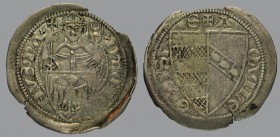 Ottobono (1302-1316), denar, patriarch en face with sceptre and book, shield below/shield, 0,93 g Ag, 22 mm, Bernardi 34 (R2)

Old cabinet tone. Som...