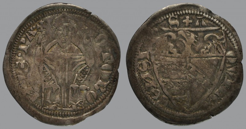 Denar, patriarch en face with sceptre and book/shield, 0,88 g Ag, 22 mm, Bernard...