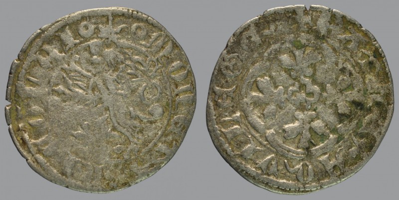 Nicolò (1350-1358), denar, rampant lion/ornamented cross, 0,78 g Ag, 19 mm, Bern...