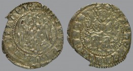 Denar, eagle of Moravia/Saint Hermagoras seated, 0,71 g Ag, 19 mm, Bernardi 62e (C)

Some parts missing, otherwise GOOD VERY FINE.