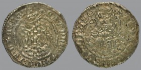 Denar, eagle of Moravia/Saint Hermagoras seated, 0,81 g Ag, 18 mm, Bernardi 62h (C)

Old cabinet tone. EXTREMELY FINE.